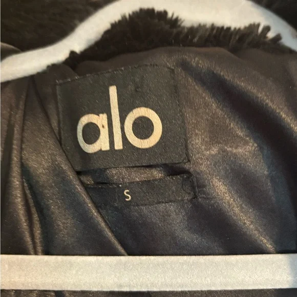 ALO Black Faux Fur Foxy Jacket - Picture 4 of 9